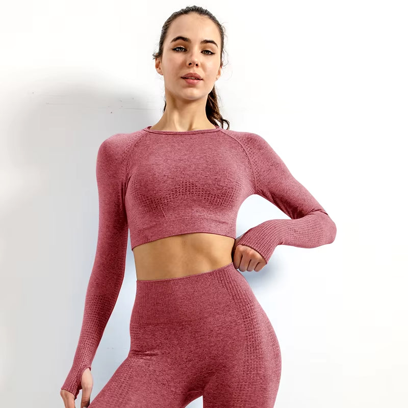 Yoga Outerwear Seamless Women'S Activewear Workout Wear Activewear Workout Tops Long Sleeve Activewear Bike Outerwear