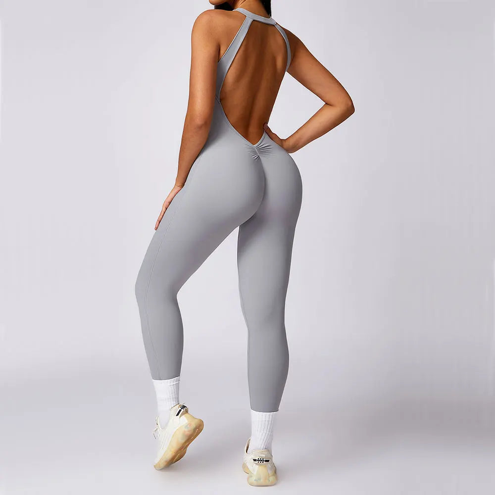 Gym Jumpsuit Women Set Training Yoga Suit Sportswear Sports Jumpsuit Fitness Rompers Workout Clothes Sexy Scrunch Butt Bodysuits