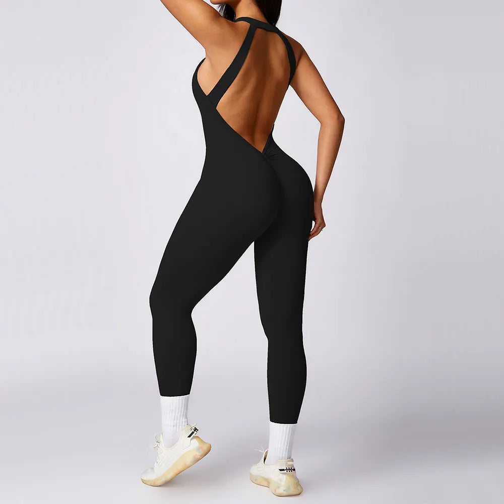 Gym Jumpsuit Women Set Training Yoga Suit Sportswear Sports Jumpsuit Fitness Rompers Workout Clothes Sexy Scrunch Butt Bodysuits